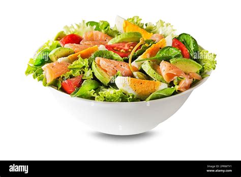 Salad smoked salmon Stock Photo - Alamy