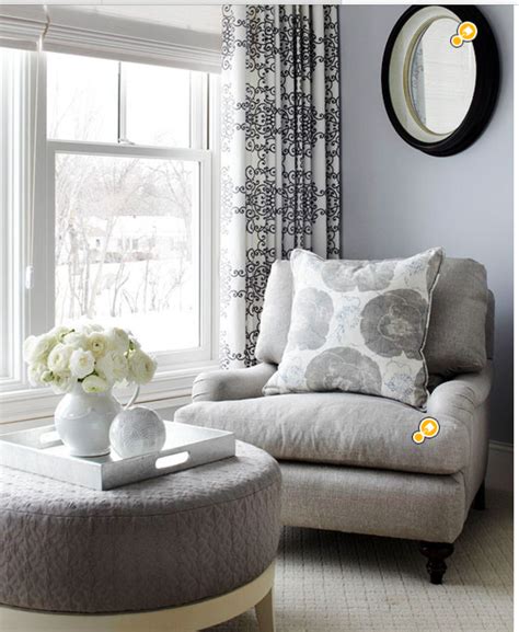 If your bedroom could use a little pop of color, the hudson accent chair is the perfect place to start. COMFY GRAY CHAIRS SEATING AREA W/ROUND OTTOMAN FOR BEDROOM ...