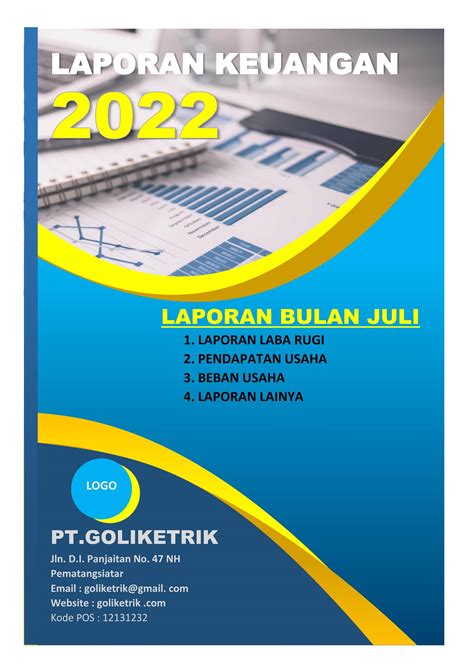 Download Cover Laporan Word Siap Edit Cocok Untuk laporan Keuangan dan