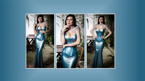 Wallpaper Wanita Model Biru Musim Semi Merek Getah Lilly Roma Keindahan Desain Foto