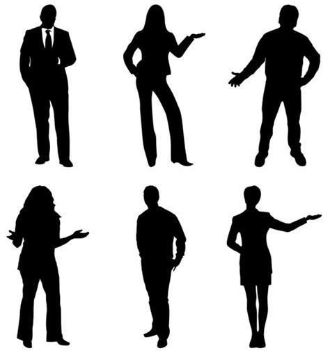 Set Of Vector Silhouette Business People Stock Vector Image By ©newelle