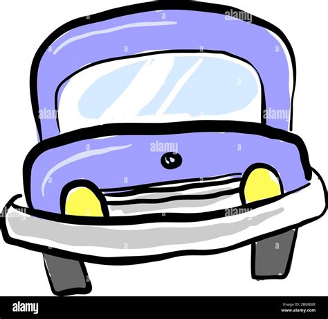 Purple Car Illustration Vector On White Background Stock Vector Image
