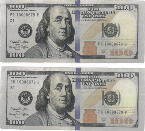 There are 29 motion picture money. Fake $100 bills meant for motion pictures appear in Dowagiac - 95.3 MNC