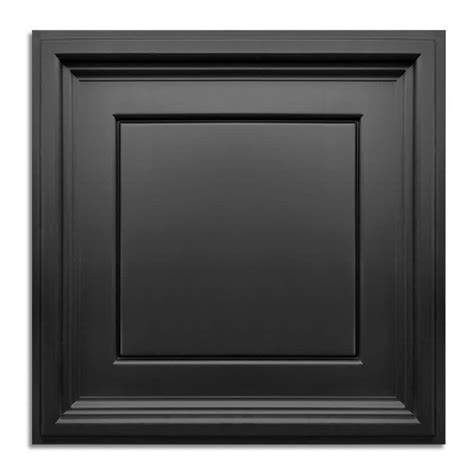 Dubbin Black Pvc 2 Ft X 2 Ft Drop In Ceiling Tile 48 Sq Ftcase