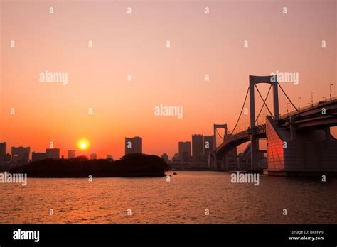 Rainbow Bridge At Dusk Stock Photo Alamy