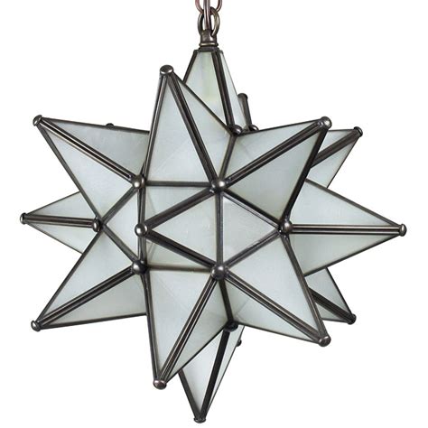 10 Inch Frosted Glass Star Fixture Small Moravian Star Light