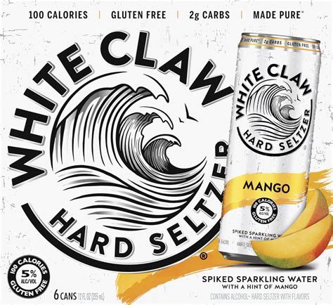 Mango Can Hard Seltzer 6pk 50 Abv White Claw 6x12oz Delivery