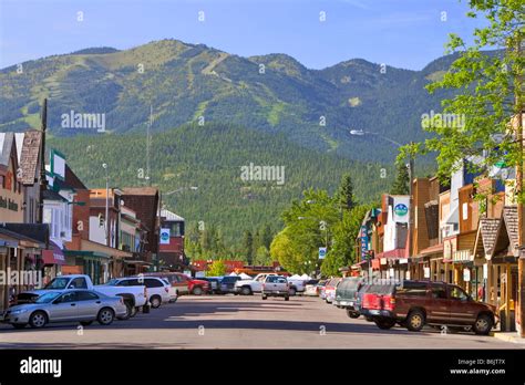 Downtown Whitefish Montana Stock Photo Alamy