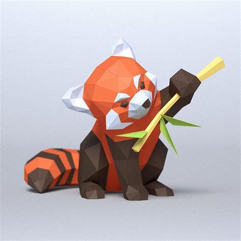 Diy Red Panda 3d Papercraft Template Pdf Kit © Gopapercraft Paper
