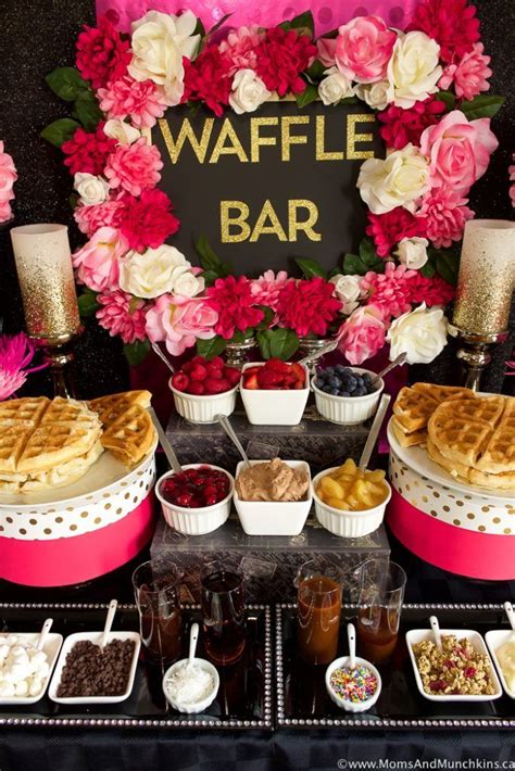 A Waffle Bar Is A Great Buffet Idea For Breakfast Brunch Or Dessert