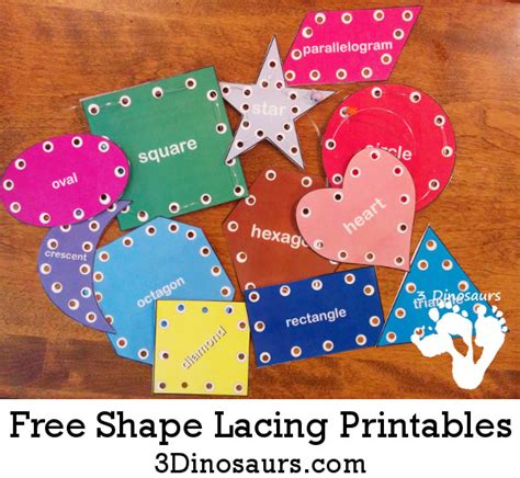 Free Shape Lacing Pack Free Homeschool Deals