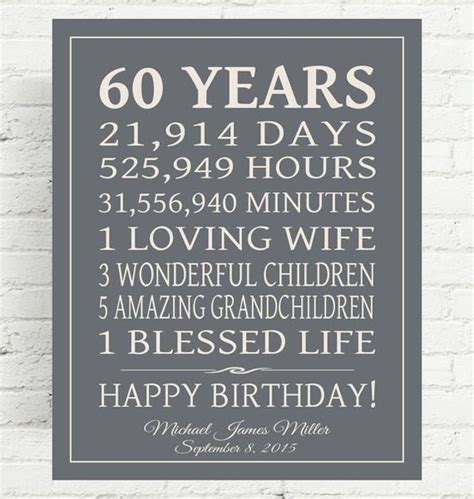 Check spelling or type a new query. 60th BIRTHDAY GIFT SIGN - Canvas, Print or Digital file ...