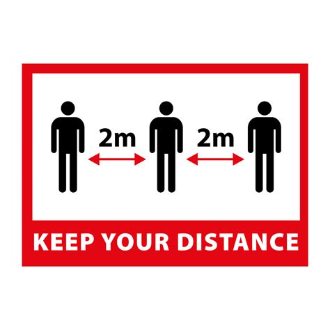 Keep Your Distance Information Sign A3 3mm Foamboard First