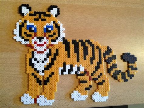 Tiger Hama Beads By Elsjef82 Pärlmönster Korsstygnsmönster