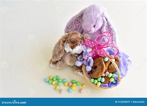 Spring Easter Bunny Basket Ts Chocolate And Candy Treats For Child