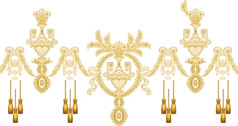 an ornate gold wall hanging set on a white background
