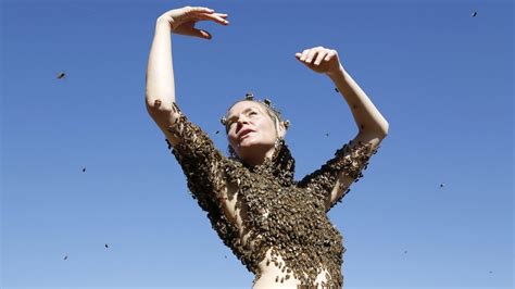 Performance Artist Covers Herself In Honey Bees Youtube
