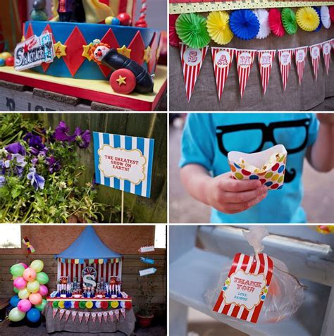 Colorful Circus Carnival Party Ideas Sammys 5th Birthday Party