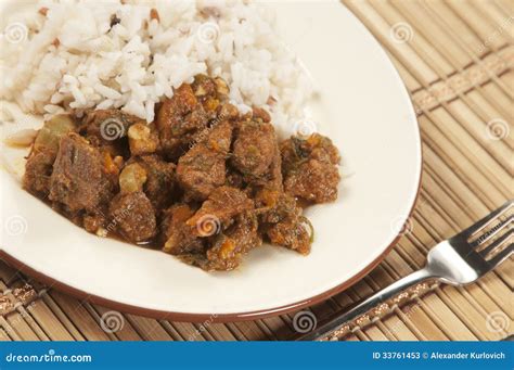 Boiled Meat And Rice Stock Image Image Of Tomato Vegetables 33761453