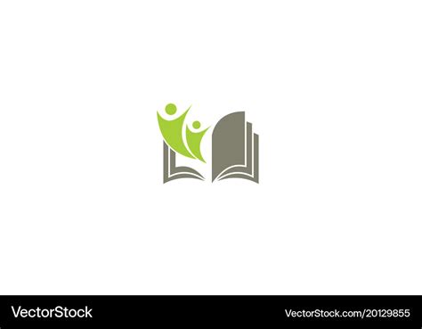 Student School Open Book Education Logo Royalty Free Vector