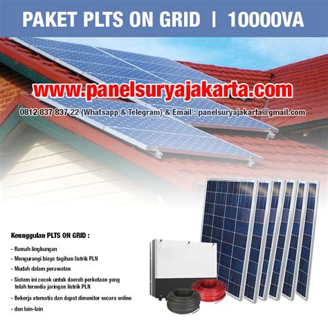Plts On Grid Untuk Atap Rumah Va Paket Panel Surya Watt