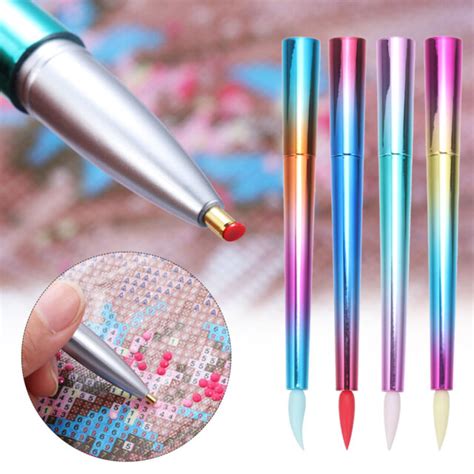 Gradient Color 5d Diamond Painting Point Drill Pen Diy Crafts Cross