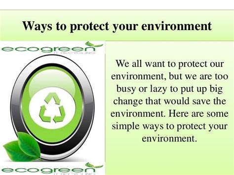 Ways To Protect Your Environment