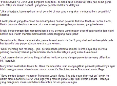 Cerita lawak seram cerita lawak bodoh malam pertama cerita lawak hantu cerita lawak pendek dialog cerita lawak pendek suami isteri cerita lucu pendek melayu ayat paling lawak cerita pendek cinta cerita lawak cerita lawak gila cerita hantu lawak pecah perut ayat kelakar untuk kekasih. JOZAN FC, MALAYSIA : FiLeM LaWak Ke Der 2 Sedia Pecah Perut