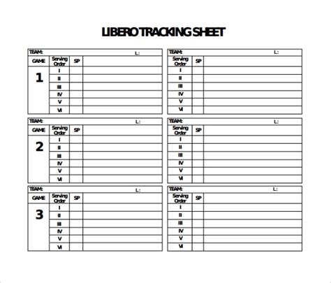tracking sheet samples sample templates