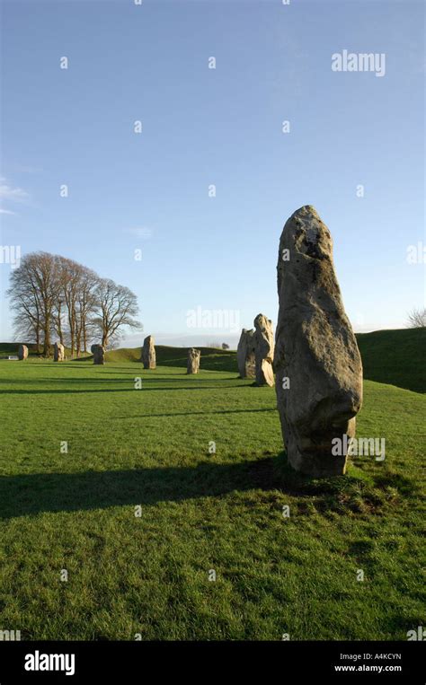 Standing Stones At Avebury Ring England Stock Photo Alamy