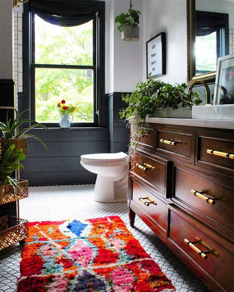 A Vintage Inspired Bathroom Eclectic Home Eclectic Bathroom Home