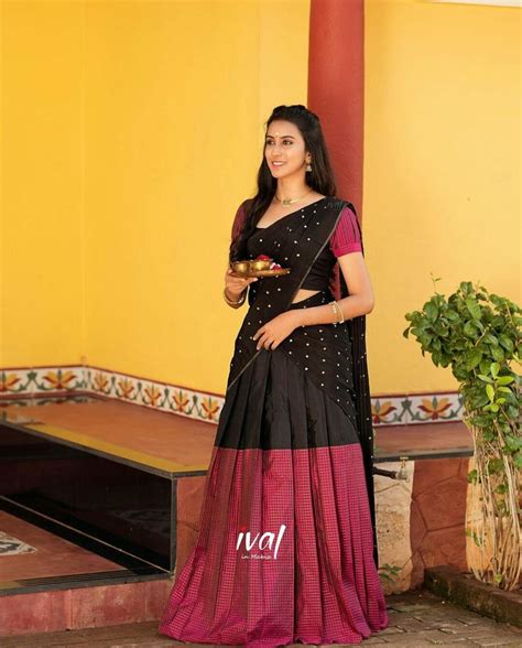 pin by almeenayadhav on half saree lehenga and long gown half saree designs long dress design
