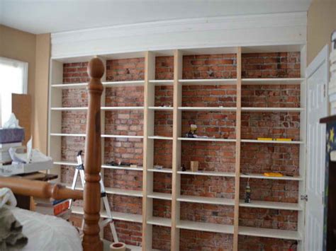 The most common types of anchoring involve brackets and screws, but they can cause holes and damage to both the bookcase and the wall. TOP diy brick walls | Just Craft & DIY Projects
