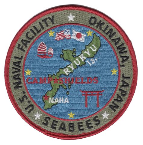 Naval Facility Okinawa Japan Camp Shields Seabee Patch