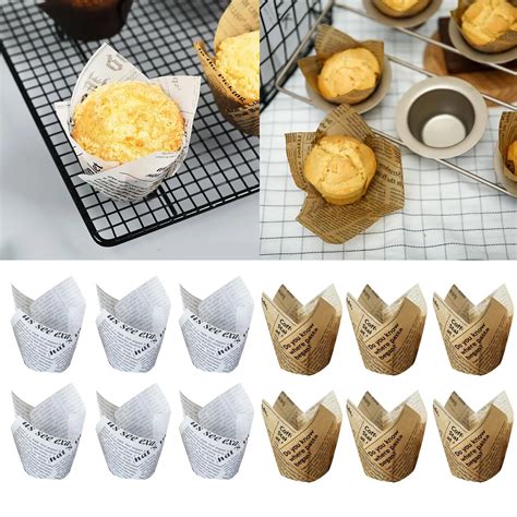 Aliexpress Com Buy Behogar Pcs Grease Proof Tulip Cupcake Liner