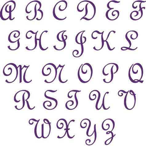 Large Fancy Script Embroidery Alphabet From Great Notions