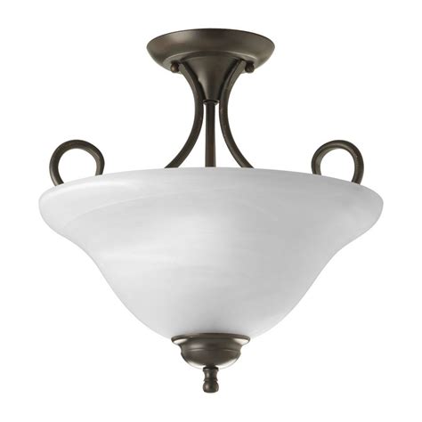 Shop our range of ceiling lights here at castlegate lights for the perfect addition to your home. Progress Bronze Semi-Flushmount Ceiling Light with ...