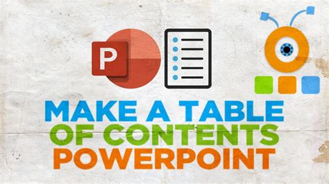 How To Make A Table Of Contents In PowerPoint YouTube