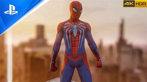 Marvels Spider Man Ps4 Advanced Suit Perfect Combat Ps4 Pro Hd