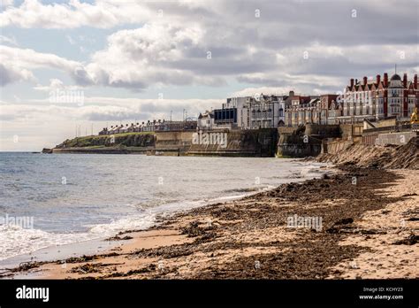 A View To Whitley Bay Town And Its Coastline From The Beach England