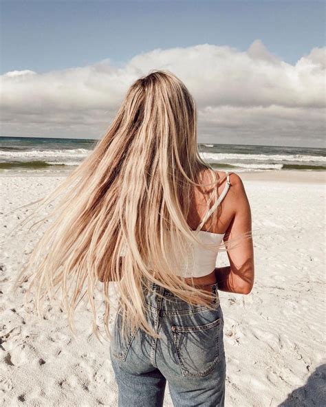 Blonde Hair Long Hair Beach Aesthetic Travel Photos Instagram Photo Ideas Casual Outfits