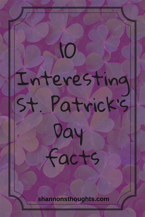 10 Interesting St Patricks Day Facts St Patricks Day Trivia Fun