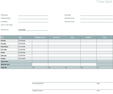 Free printable blank time cards cardfssn org. Time Card Template - Easily Organize Employee's Timings