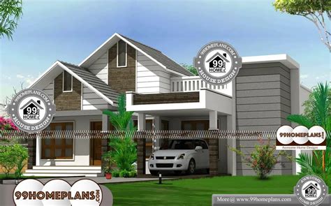Non Traditional House Plans With Two Story 3 Bedroom Low Cost Designs