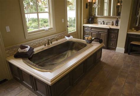 This will help you decide the best bathtub for you and give your bathroom a little polish without committing. 20 Bathrooms With Beautiful Drop In Tub Designs