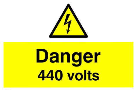 Danger 440 Volts Sign From Safety Sign Supplies