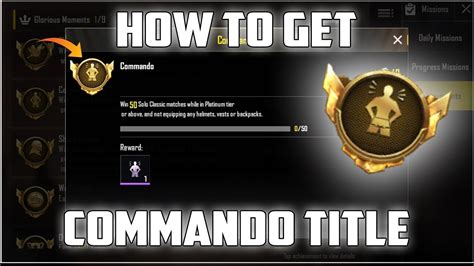 how to get commando title in pubg mobile commando guide for beginners youtube