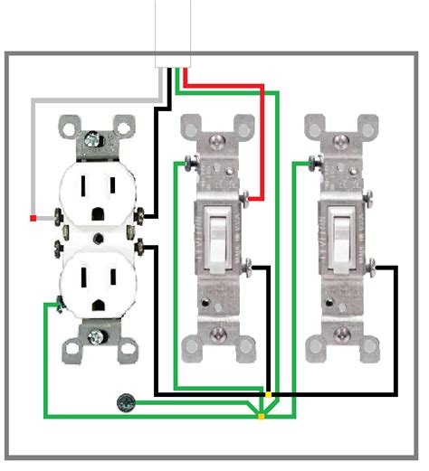 The best way to wire 3 way switches is too run a 3 conductor wire between the two 3 way switches, not through the outlet. wiring - What is the proper way to wire a light switch,fan ...