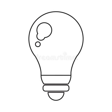 Pictogram Bulb Light Energy Electricity Icon Stock Vector