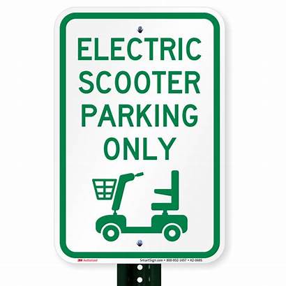 Sign Parking Scooter Electric Reserved K2 Signs